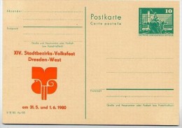 DDR P79-11-80 C112 Postkarte PRIVATER ZUDRUCK Volksfest Dresden 1982 - Private Postcards - Mint