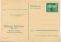 DDR P79-16-80 C114 Postkarte ZUDRUCK Esperanto Kálmán Kalocsay Karl-Marx-Stadt 1980 - Cartoline Private - Nuovi