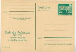 DDR P79-16-80 C114 Postkarte ZUDRUCK Esperanto Kálmán Kalocsay Karl-Marx-Stadt 1980 - Private Postcards - Mint