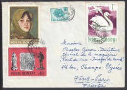 ROUMANIE - 1977 -  LETTRE DE BUCAREST A DESTINATION DE PARIS - - Postmark Collection