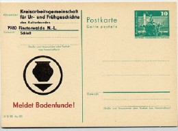 DDR P79-27b-80 C124-b Postkarte PRIVATER ZUDRUCK Bodenfunde 1980 - Private Postcards - Mint