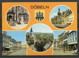 (0316) Döbeln/ Mehrbildkarte M. Wappen - N. Gel. - DDR - Bild Und Heimat   A1/1002/85  01 13 0257/04 - Doebeln