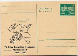 DDR P79-28-80 C126 Postkarte PRIVATER ZUDRUCK Feuerwehr Rüdersdorf Bei Berlin 1980 - Private Postcards - Mint