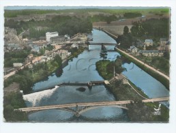 Vic-sur-Aisne (02) : Vue Aérienne Générale Au Niveau Des 2 Ponts Et Du Barrage En 1965 GF. - Vic Sur Aisne