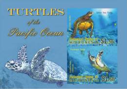 MICRONESIA  854  MINT NEVER HINGED SOUVENIR SHEET OF FISH-MARINE LIFE  #   552-3 ( TURTLE    0926 - Peces