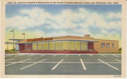 Oklahoma City & Tulsa OK Oklahoma, Howard Johnson's Restaurant On Turner Turnpike C1950s Vintage Linen Postcard - Oklahoma City