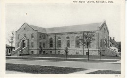 Kingfisher OK Oklahoma, First Baptist Church Building Architecture, C1920s/30s Vintage Postcard - Altri & Non Classificati