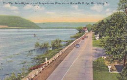 Harrisburg Williams Penn Highway And Susquehanna River Above Rockville Bridge Harrisburg Pennsylvania 1951 - Harrisburg