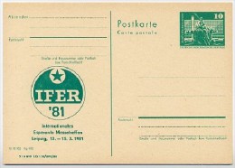 DDR P79-6-81 C142 Postkarte PRIVATER ZUDRUCK Esperanto-Messetreffen Leipzig 1981 - Postales Privados - Nuevos