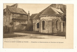 Cp, 37, Saint-Cosme-les-Tours, LE Prieuré, Chapelles Du Déambulatoire Et Chambre De Ronsard, écrite - Other & Unclassified