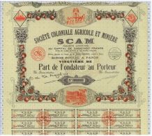 Sté Coloniale Agricole Et Miniere SCAM - Agriculture