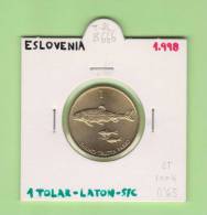 ESLOVENIA   1 TOLAR  1.998  LATON  KM#4   SC/UNC    DL-8666 - Slovenië