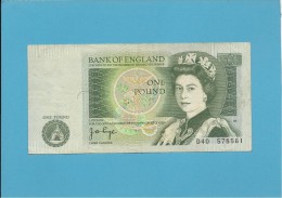 GREAT BRITAIN - 1 POUND - ND ( 1978-80 ) - P 377 A - Sign. J. P. Page - BANK OF ENGLAND - 1 Pond