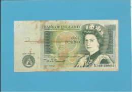 GREAT BRITAIN - 1 POUND - ND ( 1981-84 ) - P 377 B - Sign. D. H. F. Somerset - BANK OF ENGLAND - 1 Pound