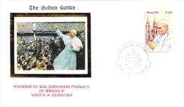 BRESIL  RELIGION CATHOLIQUE VOYAGE  PAPE JEAN PAUL II Pope John Paul II Papst Johannes Paul II PAPA Jonas Paulius II - Cartas & Documentos