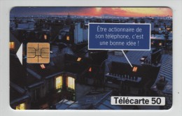 Télécarte De 50.unités - Être Actionnaire De Son Téléphone, C'est Une Bonne Idée. - 2 Scannes. - 1987