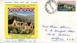 NOUVELLE ZELANDE. N°429 Sur Enveloppe 1er Jour De 1965 (FDC). Wellington. - Brieven En Documenten