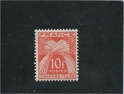 France TAXE N° 76  *      Valeur YT :  2,45 € - 1859-1959 Mint/hinged