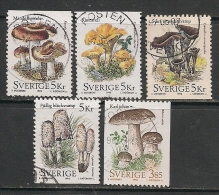 SWEDEN  - Mushrooms - Fungi -  Yvert #  1941 / 5 - VF USED - Blocs-feuillets