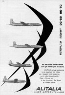 # ALITALIA 1950s Italy Advert Pub Pubblicità Reklame Airlines Airways Aviation Airplane Douglas DC Convair - Pubblicità