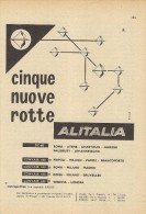 # ALITALIA 1950s Italy Advert Pub Pubblicità Reklame Airlines Airways Aviation Airplane Aereo Avion - Pubblicità