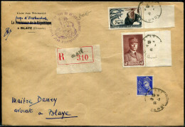 FRANCE - PETAIN - N ° 470 + 407 + 496 / LR DE BLAYE LE 26/3/1941 - TB - 1941-42 Pétain