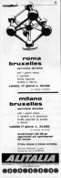 # ALITALIA 1950s Italy Advert Pubblicità Reklame Airlines Airways Aviation Airplane Aereo Belgique Belgie Bruxelles - Pubblicità