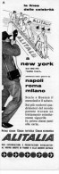 # ALITALIA 1950s Italy Advert Pubblicità Reklame Airlines Airways Aviation Airplane Aereo Avion Paparazzi New York - Pubblicità