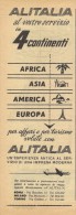 # ALITALIA 1950s Italy Advert Pubblicità Reklame Airlines Airways Aviation Airplane Aereo Avion - Advertisements