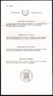 CHYPRE CYPRUS 1984 - Philatelic Folder Notice  - Cyprus Engravings - Gravures Gravüren  2 Scans - Gravures