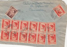 KING MICHAEL, 14 STAMPS ON FRAGMENT, 1947, ROMANIA - Briefe U. Dokumente