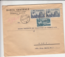 KING MICHAEL, CURTEA DE ARGES MONASTERY, DANUBE, STAMPS ON COVER, 1947, ROMANIA - Lettres & Documents