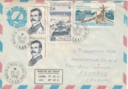 RALLIER DU BATY, HOBART, PORT MARTIN BASE, STAMPS ON COVER,  1990, TAAF - Lettres & Documents
