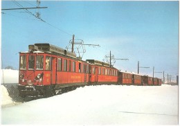 TRAIN Suisse - EISENBAHN Schweiz - ARZIER - Nyon - Saint-Cergue - Morez - Autorail Des Skieurs - Phot.J.P. Cerez,tramway - Bahnhöfe Mit Zügen