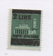 Fra503 Luogotenenza, Monumenti Distrutti Varietà  48 Del Foglio Error Soprastampa E Spostata In Alto, Sassone N. 525 F - Mint/hinged