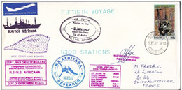 RSA - 1987 - POLAIRE - ENVELOPPE De L'EXPEDITION AFRIQUE Du SUD - CACHETS De PAQUEBOTS - Antarctic Expeditions