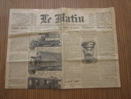 Journal Quotidien Original "Le Matin "Samedi 7 Septembre 1912 Anniversaire Des 100 Ans-faire Défiler Photos +certificat - Periódicos - Antes 1800