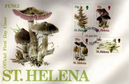 Sainte Hélène. Serie Champignons / Fungi  1983  FDC. - Isla Sta Helena