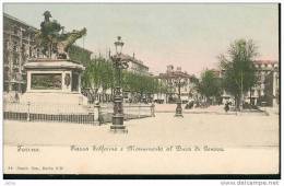 TORINO PIAZZA SOLFERINO ET MONUMENTO AL DUCA DI GENOVA,COULEUR REF 6627 - Places