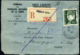 FRANCE - PETAIN - N° 523/ LR DE PARIS LE 26/5/1944, POUR PARIS - TB - 1941-42 Pétain