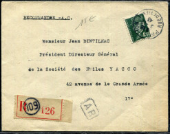 FRANCE - PETAIN - N° 521B/ LR  AVEC AR DE PARIS LE 3/12/1943, POUR PARIS - TB - 1941-42 Pétain