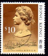 Hong Kong QEII 1987 $10 Definitive, Type I, Fine Used - Used Stamps