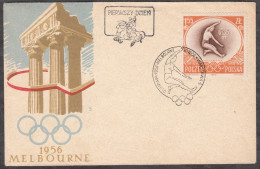 Poland 1956 Mi# 994 Sport Olympic Games Melbourne FDC - FDC