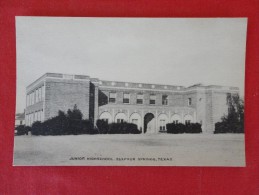 - Texas >Sulphur Springs--- Junior High School  Not Mailed -ref 1148 - Houston