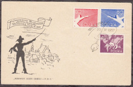 Poland 1957 Mi# 1005-1007 Sport Fencing FDC - FDC