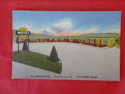 Texas >Van Horn Sun Valley Motel  1959 Cancel Not Mailed --ref 1148 - Autres & Non Classés