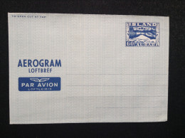 ICELAND 1949 60Aur Aerogram #1 Air Letter Unused - Aéreo