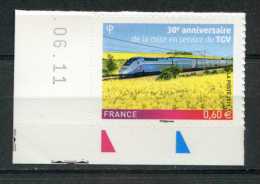 FRANCE   2011 .  MNH  ADHESIVE   AUTOADHESIF Yvert 603    SELBSTKLEBEND   TGV   Coin Daté 06.11 - Ungebraucht