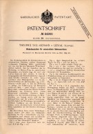 Original Patentschrift - Theophil Dill - Richard In Liestal , 1895 , Bohrmaschine Für Zahnarzt , Arzt , Zahn !!! - Liestal