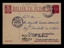 Portugal DORNELAS DO ZEZERE Coimbra Pmk 1956 Postal Stationery Gc1171 - Maschinenstempel (Werbestempel)